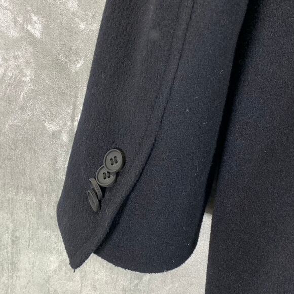 COLE HAAN Grand.OS Men's Black Stretch Wool Three-Button Top Coat SZ L - Picture 5 of 10